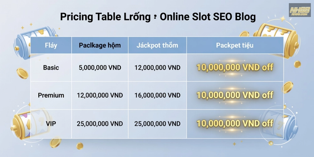 Hình ảnh bảng giá chi tiết các gói nổ hũ uy tín nh88 năm 2025 với ưu đãi hấp dẫn