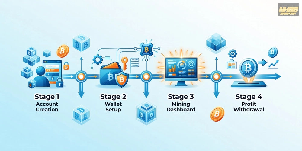 Hướng dẫn từng bước đăng ký và sử dụng đào Bitcoin trên NH88 từ A đến Z