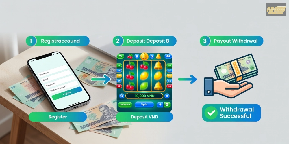 Hướng dẫn từng bước đăng ký và sử dụng game nổ hũ rút tiền tại NH88.