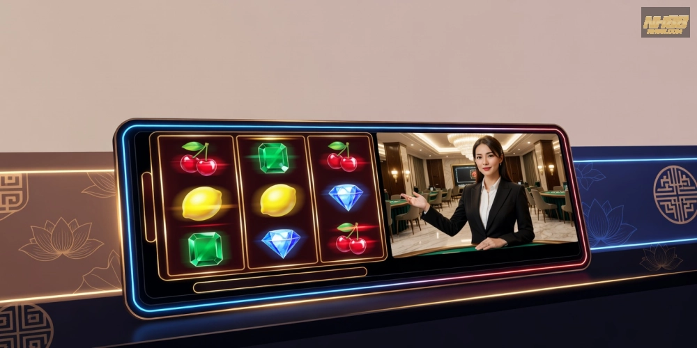 Giới thiệu tổng quan về live casino slot games nh88 với dealer thực tế và jackpot hấp dẫn