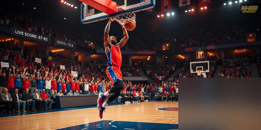 Giao diện trò chơi bóng rổ NBA trên nền tảng NH88 với tỷ lệ cược hấp dẫn