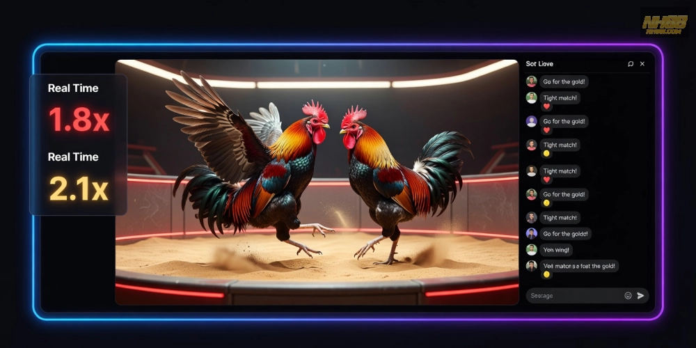 Minh họa khái niệm trực tiếp đá gà casino nh88 với giao diện streaming hiện đại